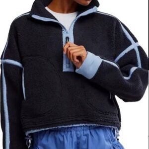 FP Movement by Free People Black and Light Blue Sweatshirt